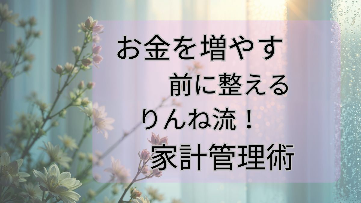 お金を増やす前に整える｜りんね流！家計管理術